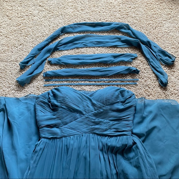 NWT Never worn Revelry Kennedy Chiffon convertible dress size 12 desert blue - Picture 4 of 14